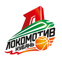 Полноцветный логотип Локомотив-Кубань на русском языке на белом фоне