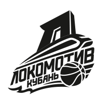 Логотип Локомотив-Кубань на русском языке чёрно-белый